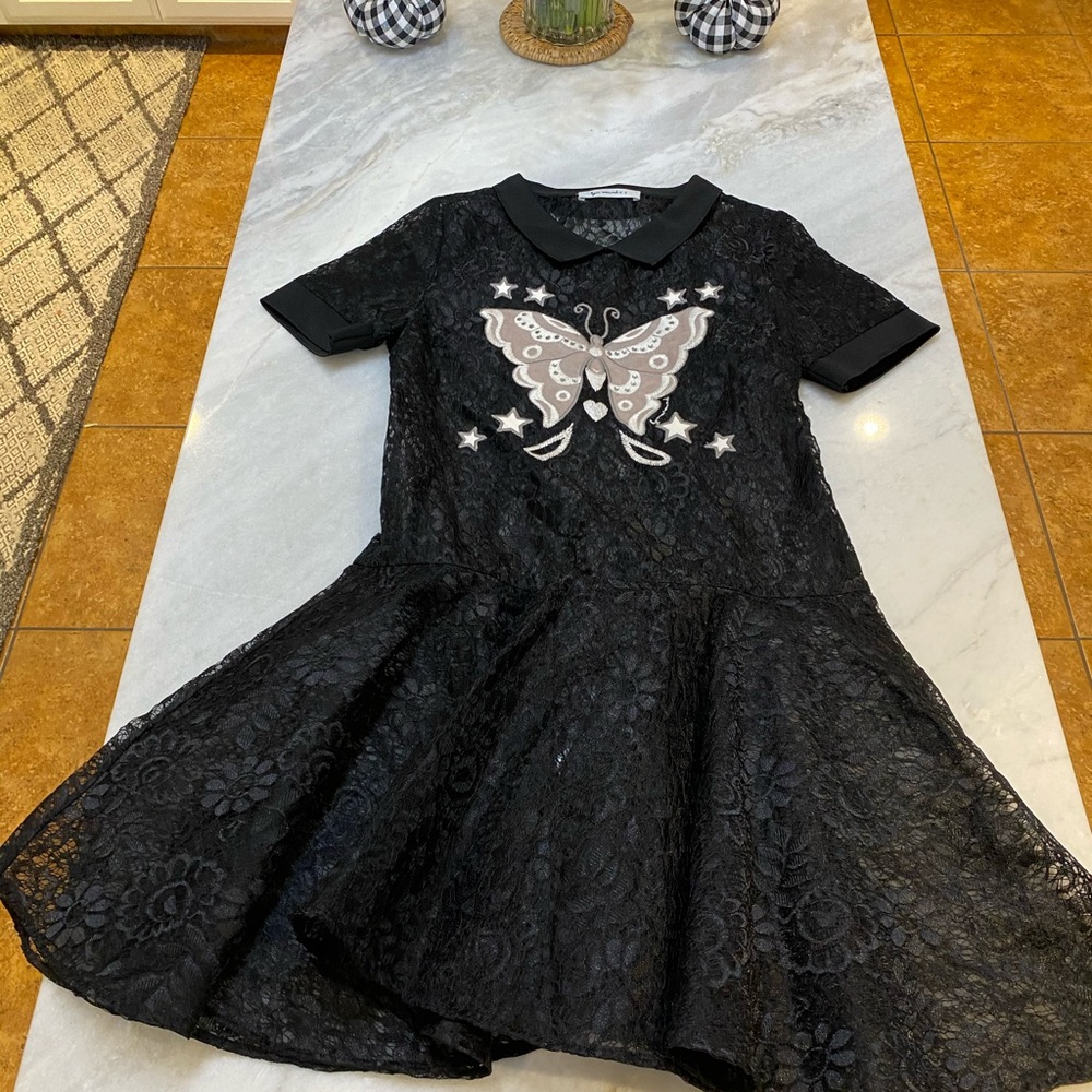 Black whimsical lyn Around playful dress